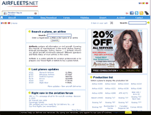 Tablet Screenshot of airfleets.net